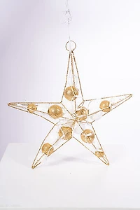 22" Wire Star W/Balls W/Plugs 50cm  35 Lights