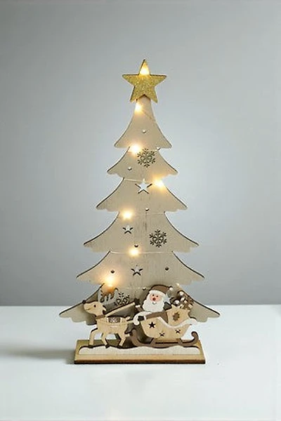 9" Santa W/Tree Terra Color
