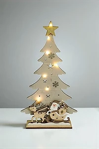 9" Santa W/Tree Terra Color