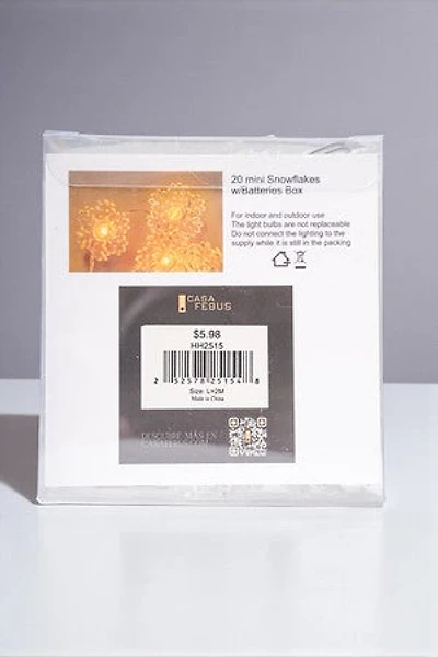 20 Mini Snowflakes Led Lights w/Batteries Box