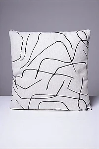 16" x 16" White/Black Cushion