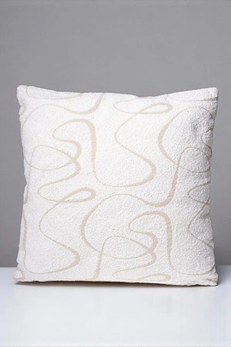 16" x 16" Cream/White Cushion
