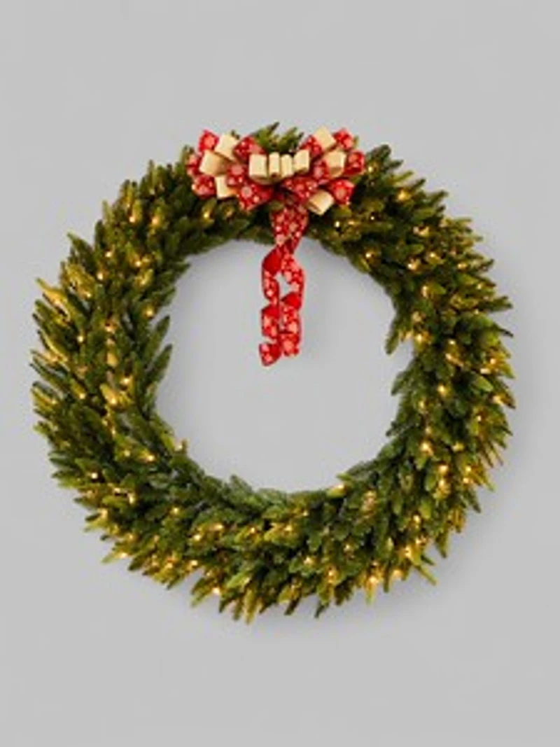 60"  Christmas Wreath 200 Lights Clear