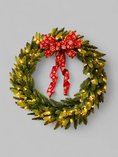48"  Christmas Wreath 150 Lights Clear