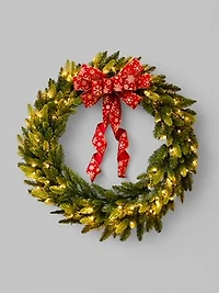 48"  Christmas Wreath 150 Lights Clear