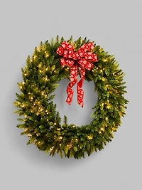 36"  Christmas Wreath 100 Lights Clear