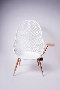 Fiorella High Chair  W/Table- White