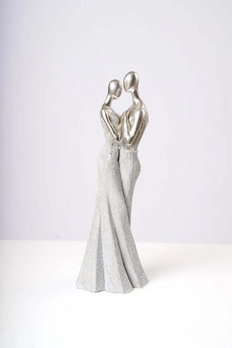 16" Silver Couple