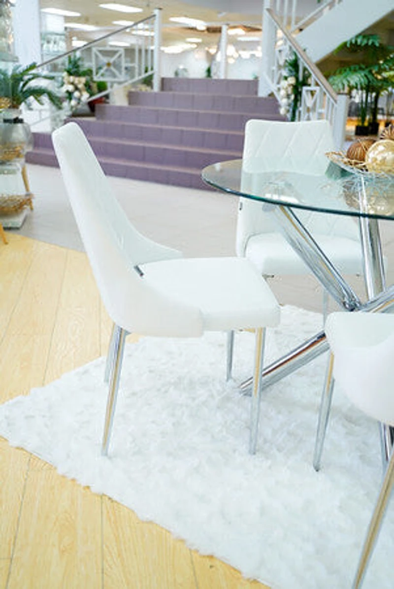 5" x 6"  Chic Rug White
