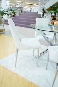 5" x 6"  Chic Rug White
