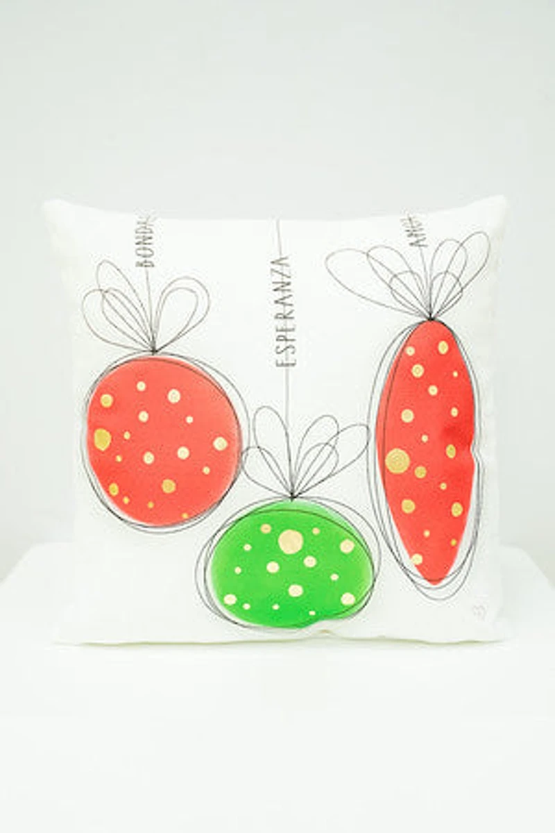 16" x 16"  Bondad, Esperanza y Amor Cushion