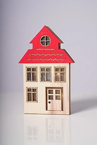 6" Christmas House W/Light