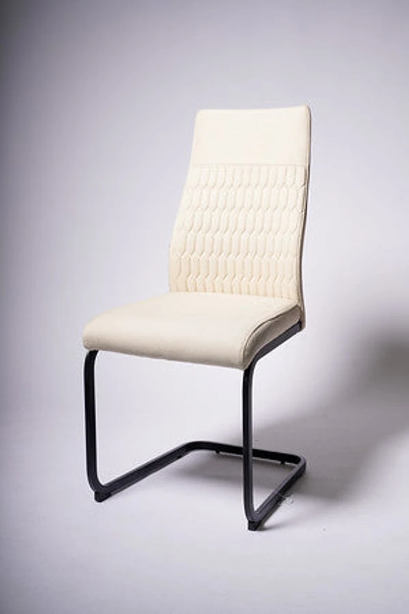 ADELINE CHAIR BLACK LEGS - CREAM
