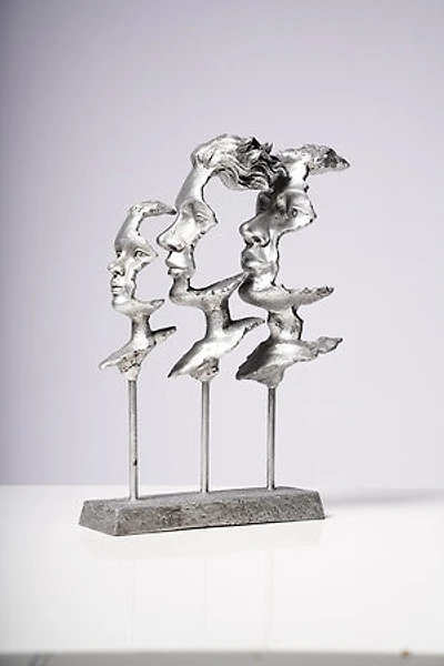 12"FAMILY BUST ANTIC SILVER