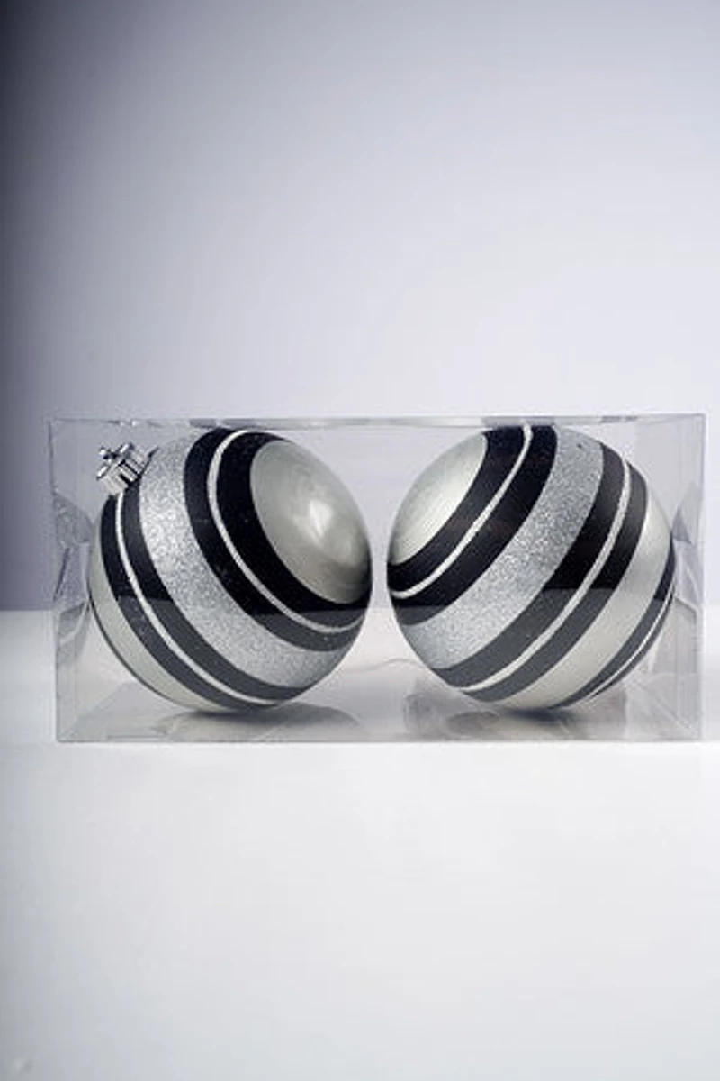 6" Silver/Black Ball