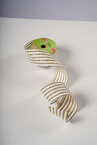 2 1/2 " 25 FT White/Gold w/Glitter
