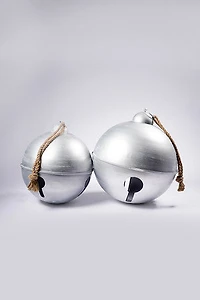 24" /20" Silver Brush Bell Set