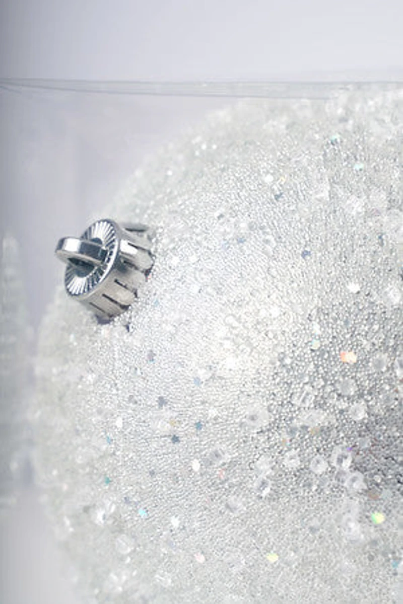 12" Silver Confetti Ball