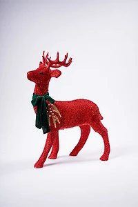 24" Reindeer w/Lights-Red