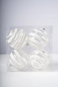 4" White Irid Ball