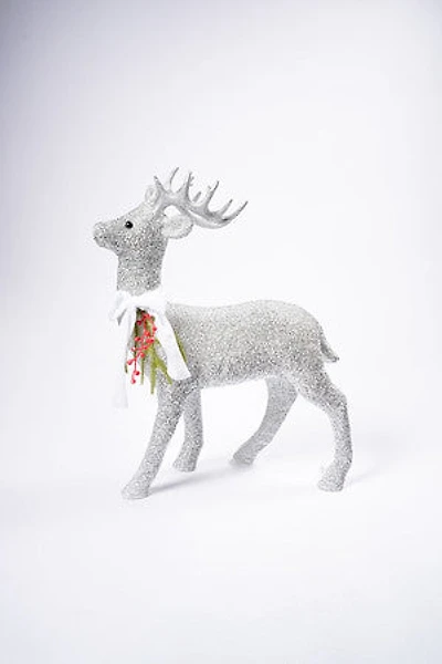 24" Reindeer w/Lights-Silver