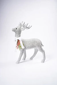 24" Reindeer w/Lights-Silver