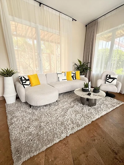 Camila Butaca & Sofa Set/2 -Lt. Grey
