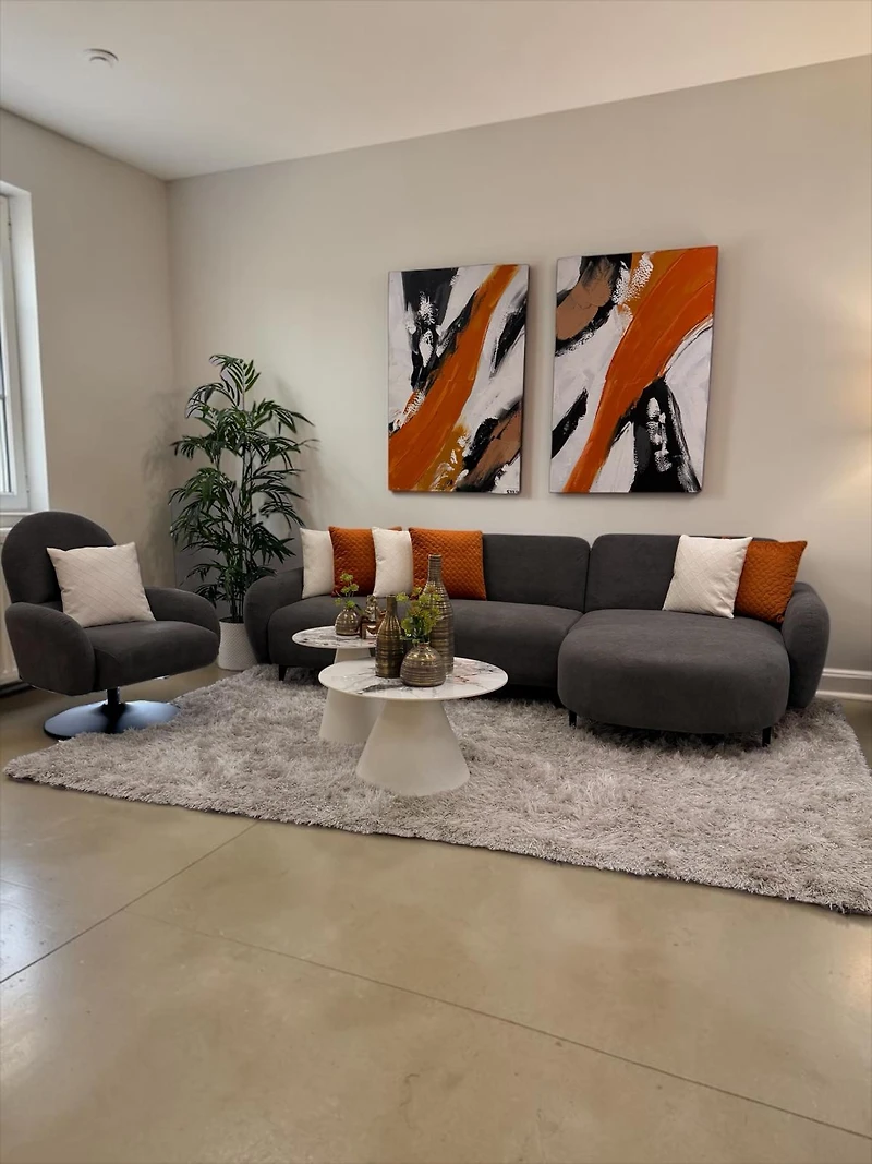 Camila Butaca & Sofa Set/2 - Dk. Grey