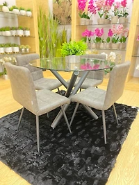 5" x 6"  Chic Rug Black