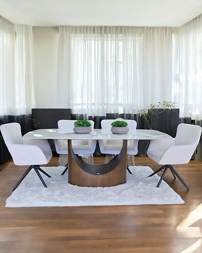 79" DINNING TABLE CARBON STEEL BASE GLOSSY COLD JADE