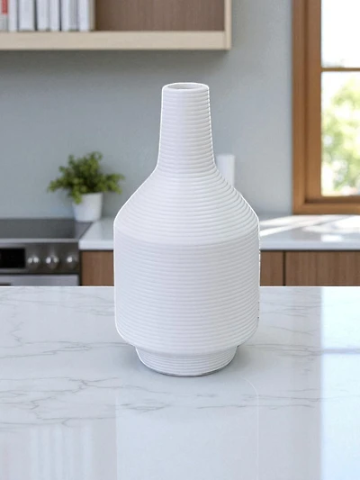 10" WHITE MATTE VASE