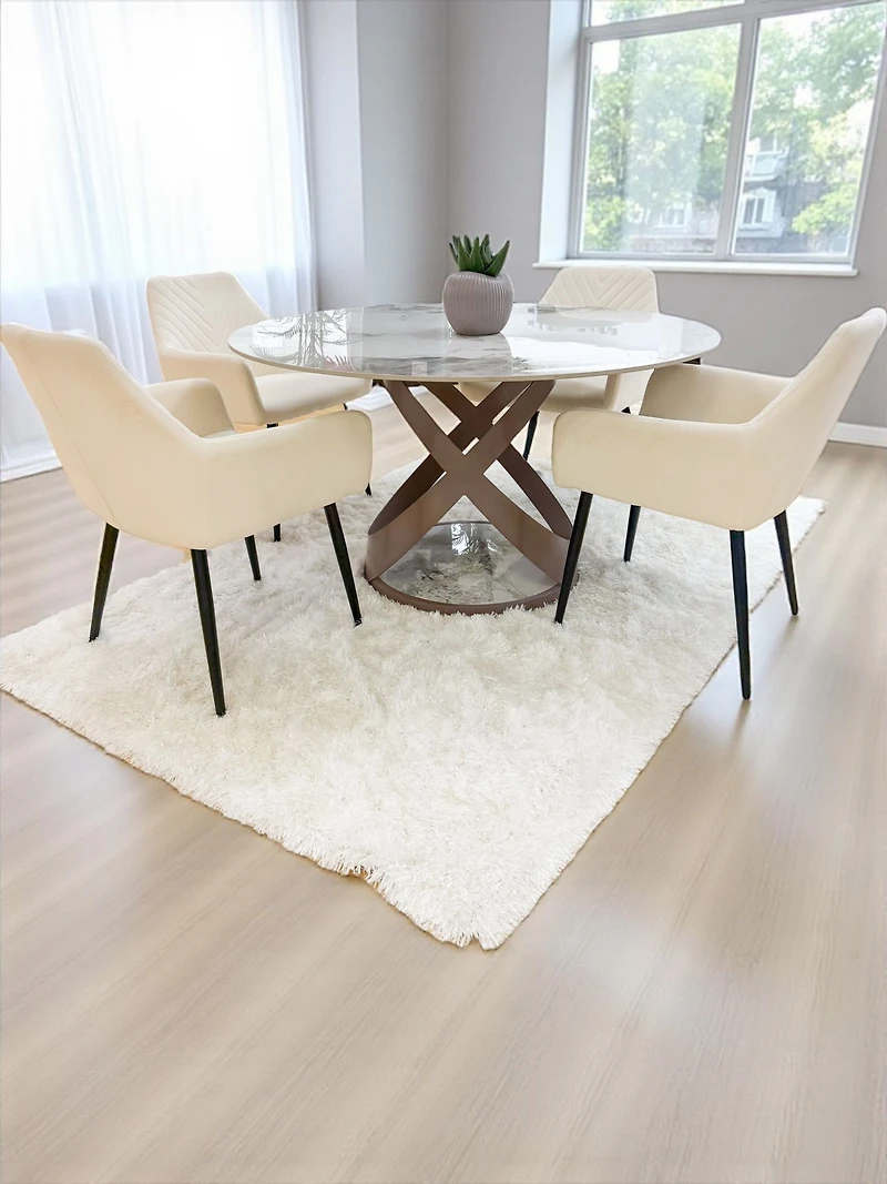 53" ROUND DINNING TABLE GLOSSY CHANEL