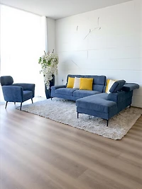 Elena Sofa Set 2PCS- Denim Blue