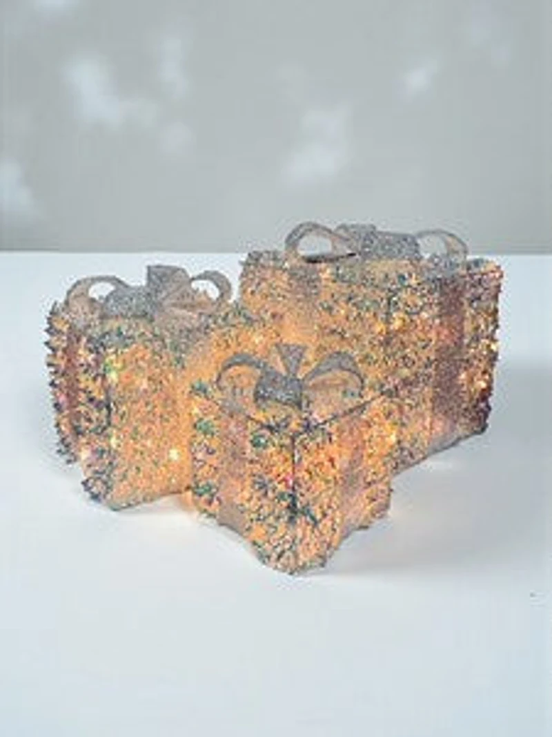 " Set/3 Gifts Iridescent W/Plugs