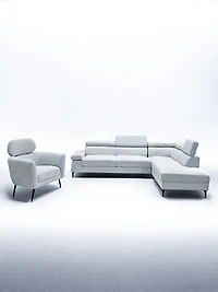Elena Sofa Set 2PCS- Lt. Grey