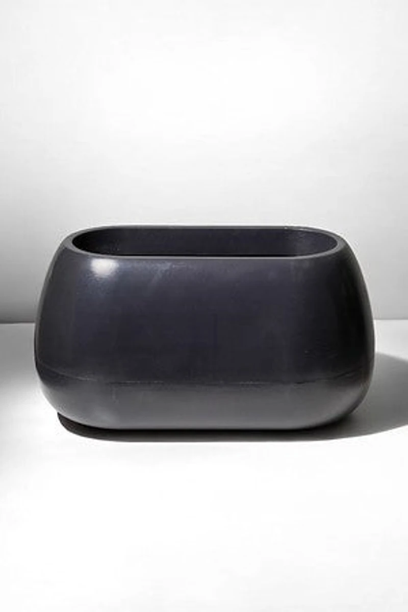 14" VASE OCA - BLACK