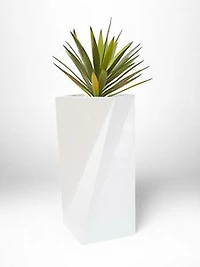 28" VASE GLOSSY WHITE