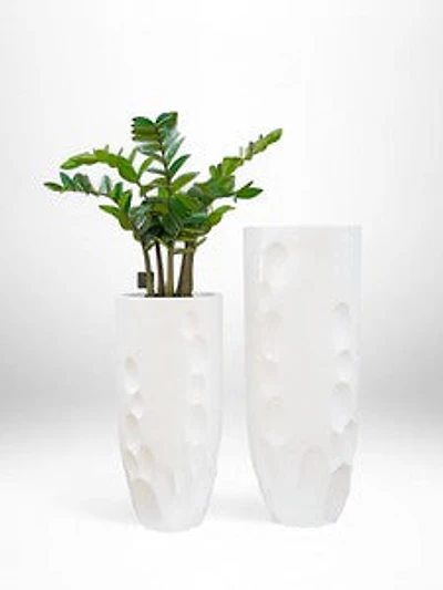 28" VASE GLOSSY WHITE