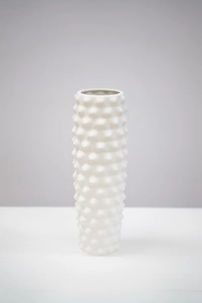 14" WHITE  MATTE VASE