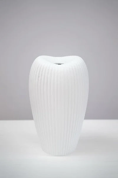 14" WHITE MATTE VASE