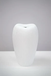 14" WHITE MATTE VASE