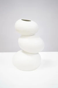 13" WHITE MATTE VASE