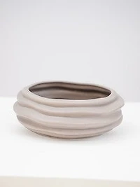 4 1/2" TAUPE MATTE VASE