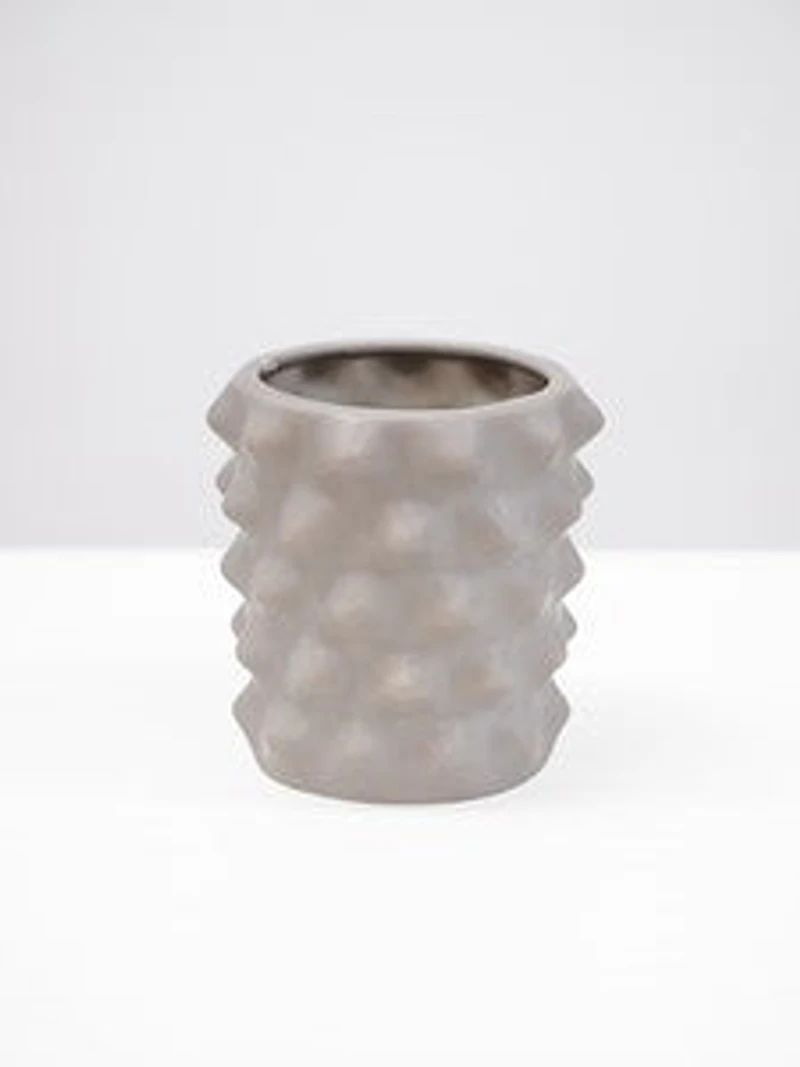 6" TAUPE  MATTE VASE