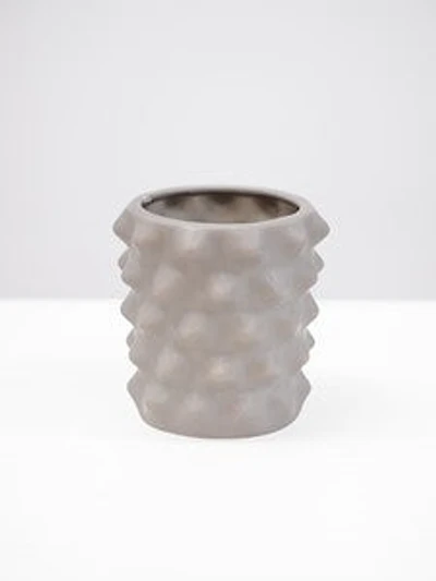 6" TAUPE  MATTE VASE