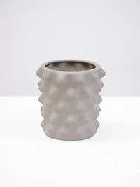 6" TAUPE  MATTE VASE