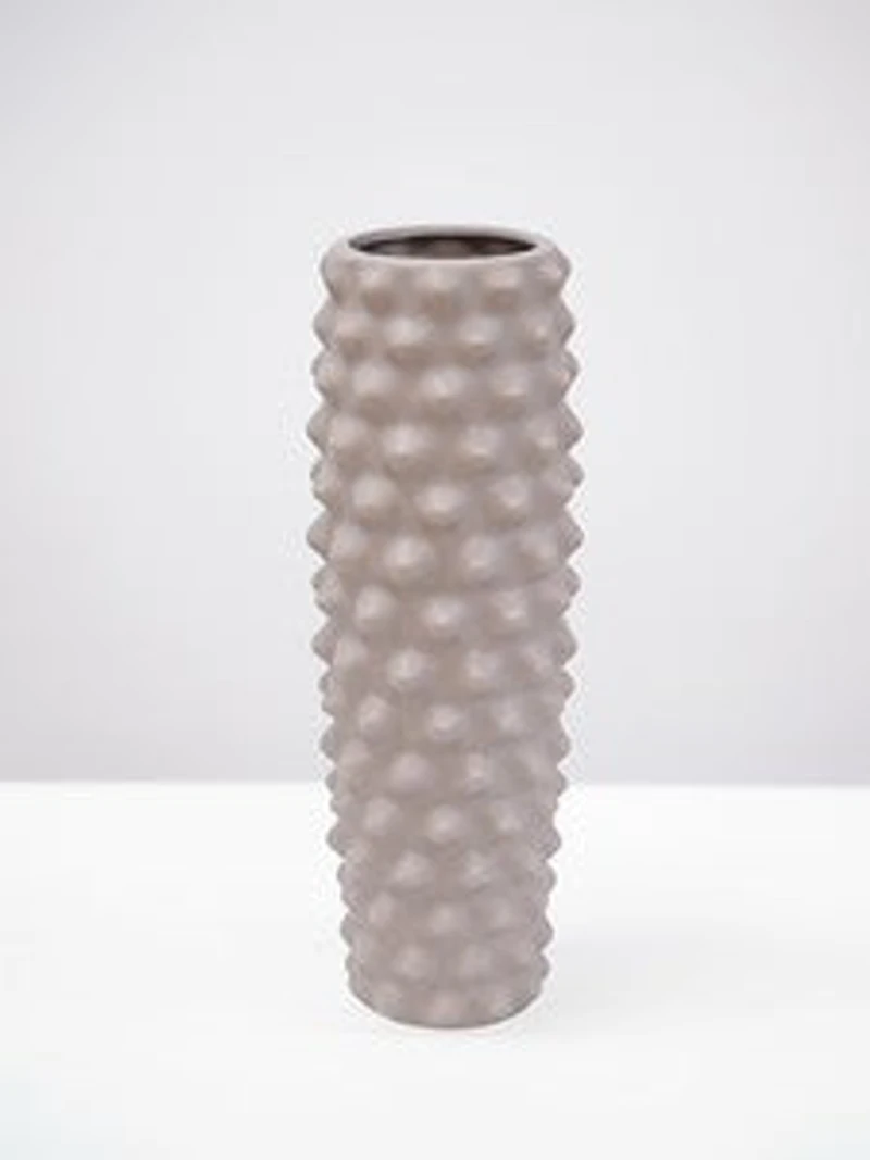 14"TAUPE MATTE VASE