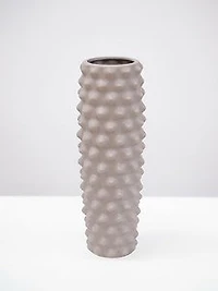 14"TAUPE  MATTE VASE