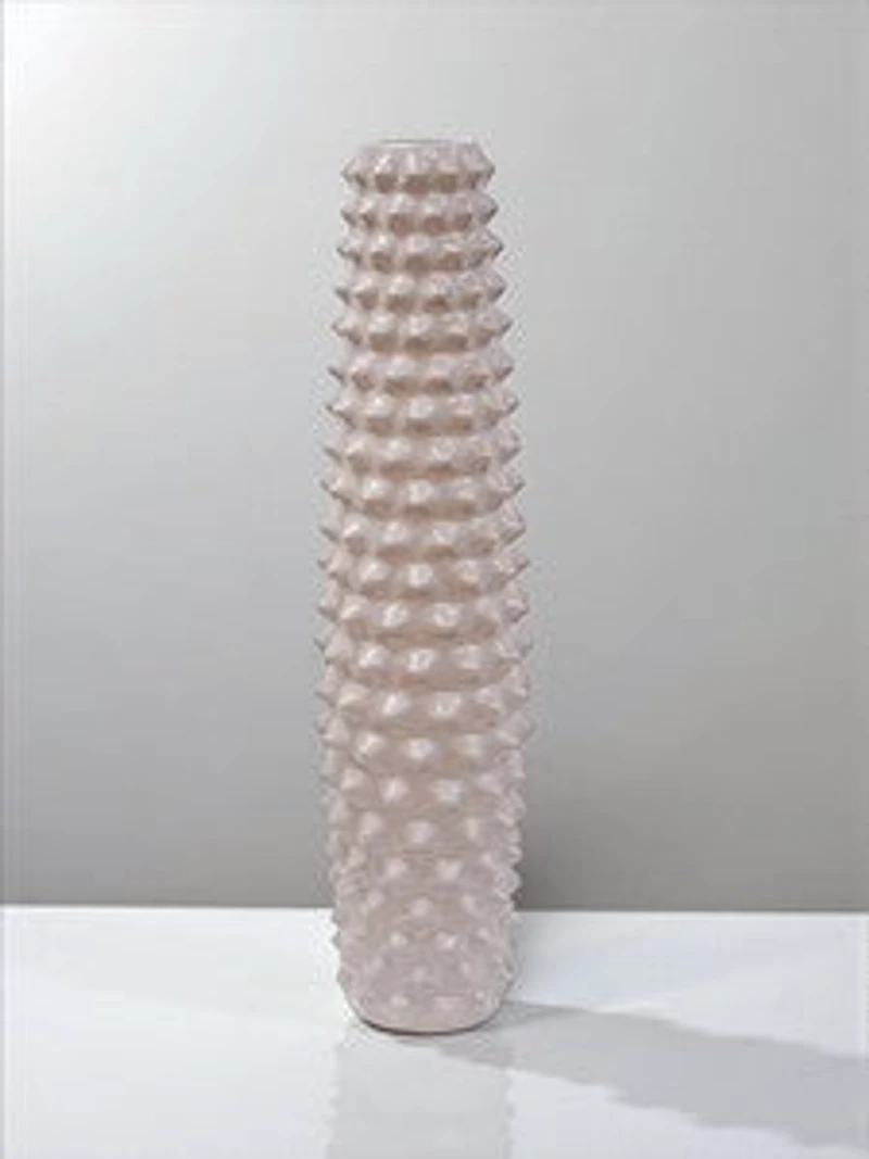30" TAUPE MATTE GLAZED VASE