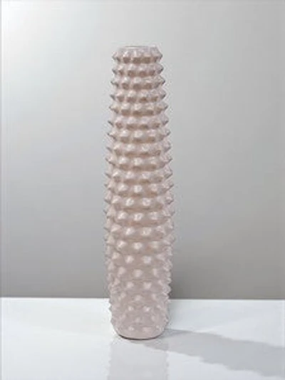 30" TAUPE MATTE GLAZED VASE